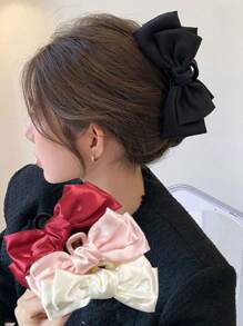 1件雙面蝴蝶結髮夾 女款髮飾，適合日常配戴，夏季女性髮飾 - 彩色 - 查看 1