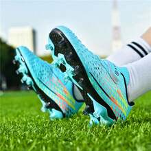 Bé Gái "Giày Đá Bóng Mũi Nhọn Dài Tập Luyện Chuyên Nghiệp Giày Bóng Đá Trẻ Em Cho Bé Trai Và Bé Gái Học Sinh Tiểu Học - Màu xanh lam - Xem 2