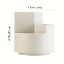 1 pièce Porte-pinceau de maquillage 3 compartiments, organisateur de fournitures cosmétiques pour stylos, crayons à sourcils, pinceaux de maquillage, boîte de rangement de bureau dans la salle de classe et le studio d'art, cadeau pour les enseignants, les camarades de classe et les amis - Multicolore - Voir 6