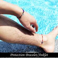 1pc Upgraded Custom Name Initial 7 Knots Evil Eye Bracelet Adjustable Lucky Red/Black String Bracelet Protection Friendship Wish Bracelets For Women Men Boy Girl Him Her BFF Friend Gifts