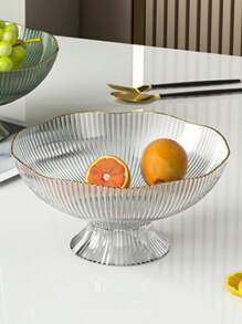 1 pieza Bandeja de color metálico ribete fruta - transparente - Ver 5