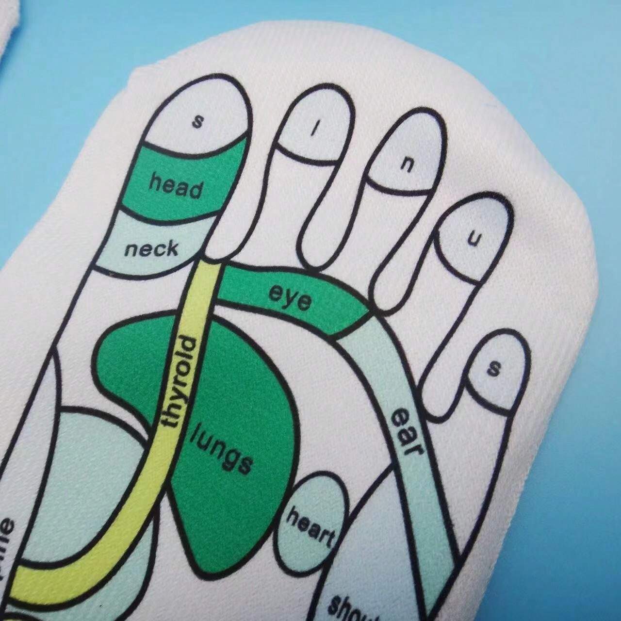 1 Pair Health Socks With Acupressure Points Chart For Foot Massage
