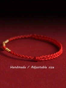 1pc  Adjustable Rope Lucky Wealth Bracelets For Men Women