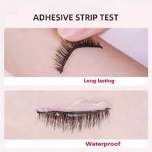 Glueless Fake Eyelashes Self Adhesive Strip,No Glue Needed, Waterproof, Reusable & Lasting Stickiness,Lash Extension Tools,Self Adhesive Lash Strips,Lash Glue Replacement
