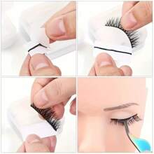 Glueless Fake Eyelashes Self Adhesive Strip,No Glue Needed, Waterproof, Reusable & Lasting Stickiness,Lash Extension Tools,Self Adhesive Lash Strips,Lash Glue Replacement