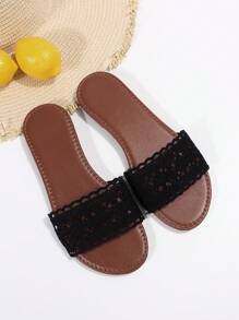 Women Casual Round Toe Flat Slippers, Flip Flops For Summer Outdoor Wear, Open Toe Sandals, Spring Autumn New Roman Style Sandals, Fashionable Matching Dress, Beach, Holiday, Home Flat Shoes