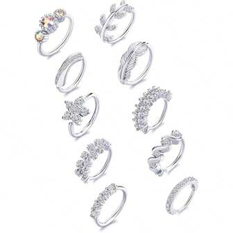 10pcs Nose Rings Hoop Nose Rings For Women 20g Nose Rings Studs