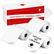 Phomemo Phomemo 3 rouleaux de papier étiquette thermique, étiquette carrée avec taille d"étiquette régulière, étiquette polyvalente pour les fabricants d"étiquettes Phomemo M110/M220/M120/M200/M221, papier thermique auto-adhésif parfait pour les étiquettes de vêtements, les étiquettes de prix, les étiquettes de catégorie, les autocollants de paquet, les étiquettes d"expédition, les étiquettes de produit, les étiquettes d"ingrédient, les étiquettes-cadeaux, les étiquettes de fichiers, les étiquettes de cuisine, les notes autocollantes, les étiquettes thermiques Phomemo pour les imprimantes d"étiquettes, durs et durables