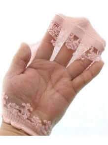 5pairs/Pack Simple Style Silky Lace Edge Children's Socks - Multicolor - View 6
