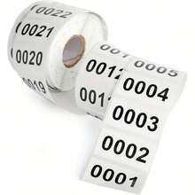 40*20mm Sequential Number Digital Code Self Adhesive Sticker Label - White - View 2