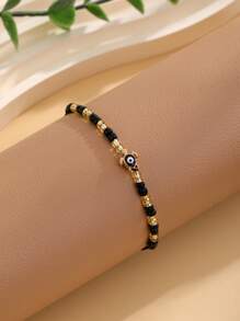 A Lady's Devil's Eye Little Turtle Rice Bead Bracelet - Multicolor - View 10