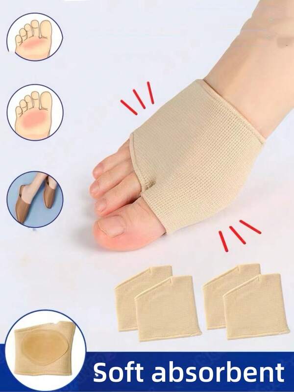 وسادة سيليكون أمامية للأحذية - زوج واحد ، مضادة للألم والانزلاق ، وسادة راحة للكعب العالي النسائية