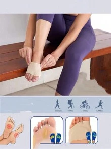 1對鞋墊矽膠前腳墊,防疼痛&防滑,女士高跟鞋舒適軟墊鞋墊 - 卡其色 - 查看 7