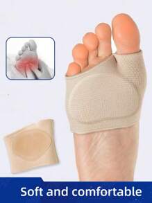 1對鞋墊矽膠前腳墊,防疼痛&防滑,女士高跟鞋舒適軟墊鞋墊 - 卡其色 - 查看 2