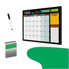 Quadro Lousa Planejador Temático Agenda 40x60 Cm Metal - PG01 40x60 - Caneta e Suporte - Visão 1