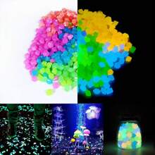 Rocas brillantes, piedras luminosas que brillan en la oscuridad, rocas para acuario, pecera, césped, patio, jardín, decoración exterior y ideas de bricolaje - multicolor - Ver 5