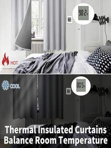 1pc Lightweight & Portable Summer High Blackout Quality Curtain, Anti-UV & Heat Insulation, Farm & Bedroom 100% Blackout Curtain