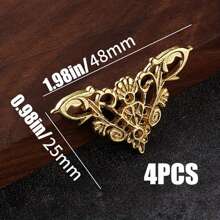 4-8pcs Decorative Wood Corner Protector For Cupboards - Bronze Finish