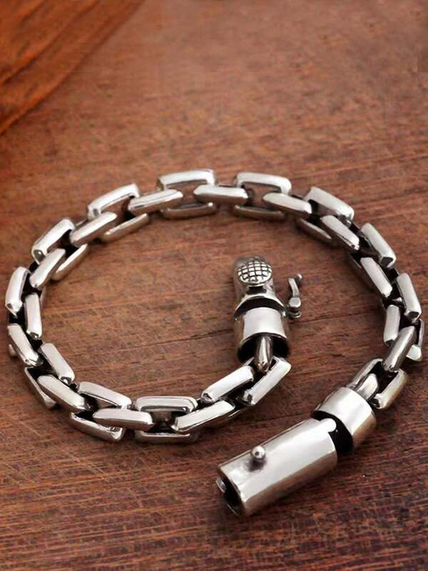 سوار سلسلة إبزيم بنقوش يونيسكس بطراز البانك الريترو الهيب هوب