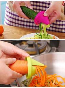 1 Pezzo Affettatrice A Spirale Per Frutta E Verdura, Sbucciapatate, Dispositivo Affettatrice Manuale Multifunzionale Per Patate E Carote, Grattugia Rotante, Utensile Da Cucina Rv
