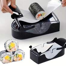 Sushi Maker Kit, Perfect Sushi Roll Set, Portable Sushi Mold, Sushi Rolling Tool, Non-Stick Rice Ball Maker For Beginners, Home Lunch Bento, Kitchen Accessory - Black - View 1