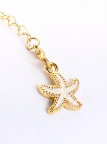 2pcs White Starfish Shape Cup Decoration Pendant, Ocean Style ID Tag Accessory For 30oz/40oz Cup Handles, Decoration (Pink, Blue, Green) - 2pcs - View 5