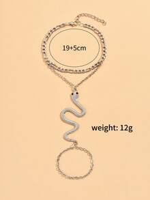 Fashionable Minimalist Snake Design Toe Anklet For Beach Party - Serpentine - View 7