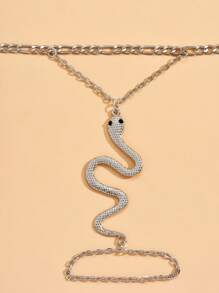 Fashionable Minimalist Snake Design Toe Anklet For Beach Party - Serpentine - View 6