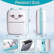 Mini Pocket Printer, Smart Pocket Thermal Printer, Portable Sticker Printer, For Journal/Diy Scrapbook/Travel/Note/Checklist/Label/Memo, Children's Ticket Printer, Compatible With Ios And Android - C9 Mini Printer White Powder - View 2