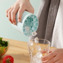 1入組快速冷凍矽膠冰塊模具 - 使用方便，耐用 - 適合製作冰塊、冰桶和圓柱杯，夏季、夏日套裝必備 - 薄荷藍 - 查看 7