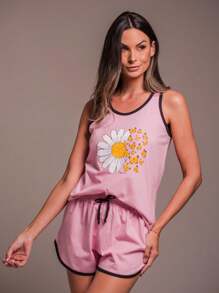 Women Pajama Sets - 粉色 - 查看 6