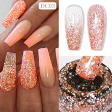 Xeijayi 6色閃光亮片凝膠指甲油套裝,半永久性和可浸泡性,針對家庭和美甲沙龍使用的led藝術工具,聖誕禮物選擇 - 彩色 - 查看 13