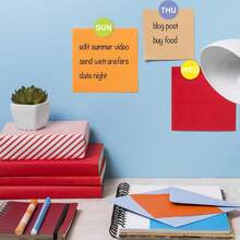 500張/捲週題材圓形diy創意玩具涂鴉標籤貼紙,卡通手繪有趣貼紙,手帳信封卡片裝飾 - 彩色 - 查看 6