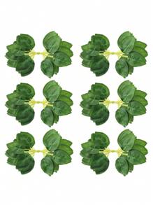 100/50/30/10pcs Artificial Rose Green Leaves, Bulk Faux Rose Foliage, Suitable For DIY Wedding Bouquets, Parties, Table Decor, Party Decorations, Home Decor, Artificial Plants - Green - View 7