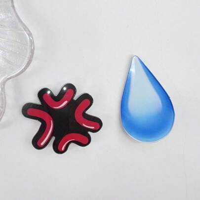 1pc Funny Expression Pack Hair Clip, Silicone Material, No-Slip Grip, Sweat Drop Design, For Women & Girls' Hair Accessories Claw Clips Hair Claws Hair Barrettes, Head Accessories, Hairpin