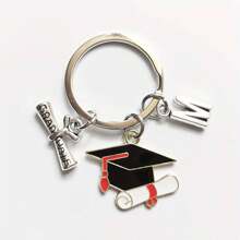 Llavero colgante de aleación de graduación de doctorado, regalo de graduación de bachiller, regalo de último año de secundaria, accesorio de coche, dije para bolso, recuerdo escolar