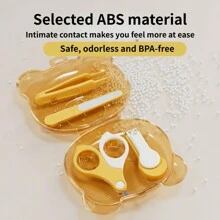 5 cái Em bé Chăm sóc móng Bộ , Màu hồng , Thiết kế Hoạt hình , Bao gồm Kéo cắt móng tay , kéo cắt móng tay , Giũa móng tay , Cái nhíp , An toàn Quan tâm Công cụ Đối với Trẻ sơ sinh - Màu Hồng Tươi - Xem 3