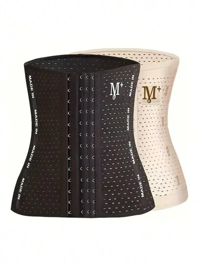 1 件女士薄款运动健身腰部训练器、瘦身腰带、压缩胸带、前钩腹部控制带、桑拿腰部修剪器、高弹性透气瑜伽训练腰带、腹部塑形器、送给朋友的礼物