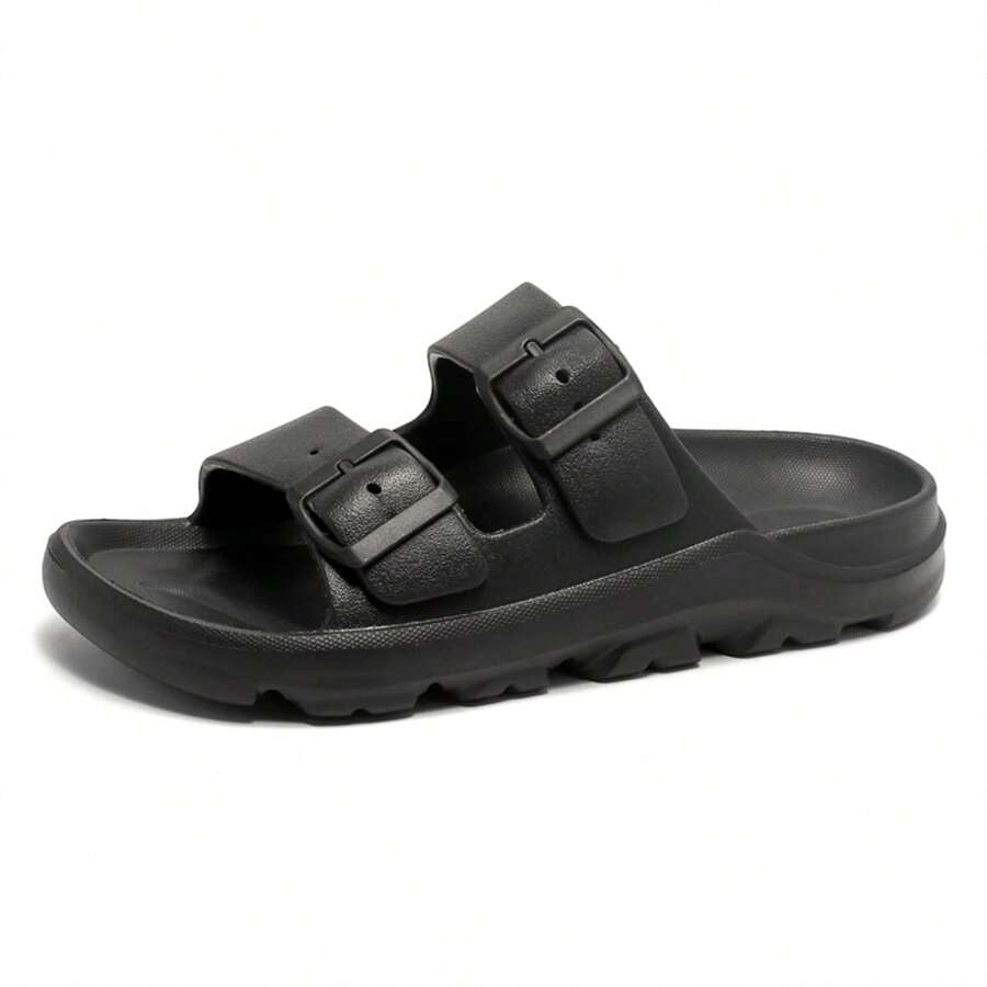 Men's Beach Sandals Open Toe Strap Sandals, Casual Walking Slipper For Home - Black - View 1