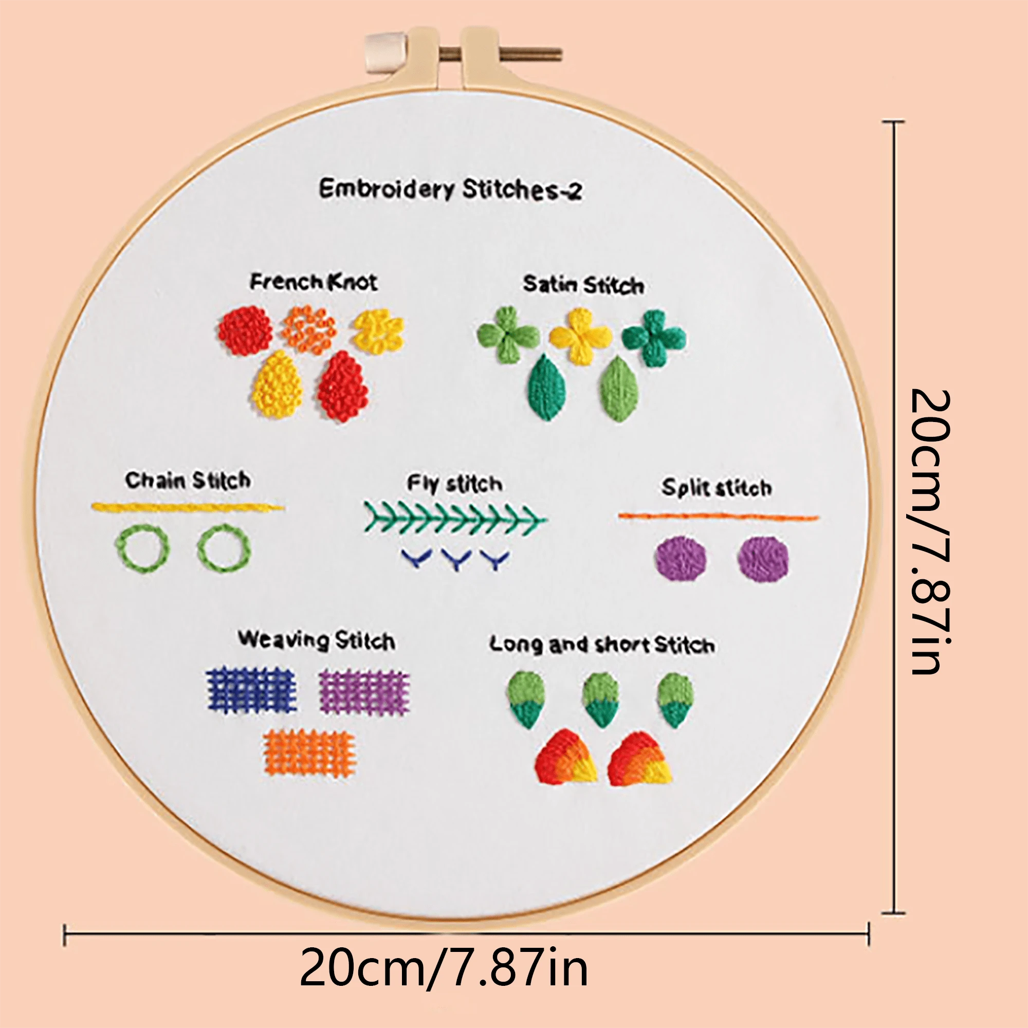 Kit De Inicio De Bordado Para Principiantes - Incluye Patrón Impreso, Hilos, Agujas Y Aro (Casa De Setas)