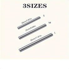 1pc Stainless Steel Rolling Pin Baking Tool - Silver - View 2