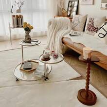 1 件现代简约木质边桌，适用于沙发或咖啡桌，独特的形状和实用的表面，非常适合打造舒适的家居装饰，咖啡角桌适合家居装饰、礼品、派对和季节性庆祝活动 - Natural Oak - 查看 6