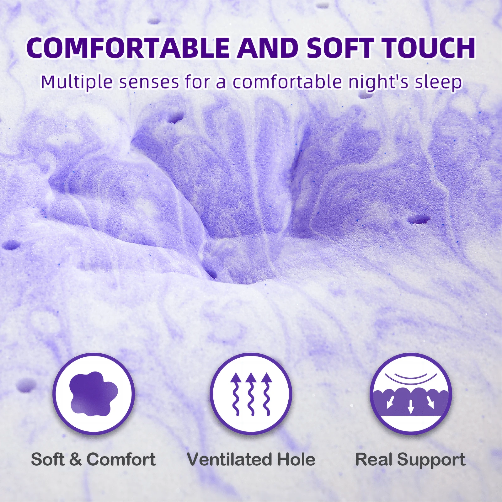 Topper Memory Foam 160x190 Cm 5 Cm - Made In Italy, Fodera Aloe Vera, Certificato OEKO-TEX - Foto 12