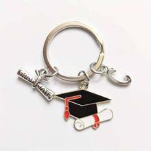 Llavero colgante de aleación de graduación de doctorado, regalo de graduación de bachiller, regalo de último año de secundaria, accesorio de coche, dije para bolso, recuerdo escolar
