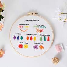 全新DIY刺繡套件，附有針織練習和初學英文圖案，內含新款刺繡環，提供您全面的刺繡體驗。無論您是初學者還是想提高技能，此套件都能滿足您的需求，讓您輕松享受刺繡的樂趣。我們期待您精彩的刺繡作品。 - 白色 - 查看 10