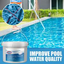 1 pieza Tabletas efervescentes de 300g para piscina Limpieza de descontaminación de calidad de agua de piscina Multifuncional Tabletas de limpieza Empaque de cubeta - Azul - Ver 6