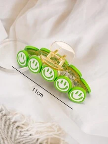 1 Miếng Cô gái Đầy màu sắc Mặt Diễn đạt Móng vuốt tóc , Dễ thương & Sành điệu Dopamine Màu sắc Kẹp , Thích hợp Đối với Sử dụng hàng ngày Hoặc Buổi tiệc - Nhiều màu - Xem 9