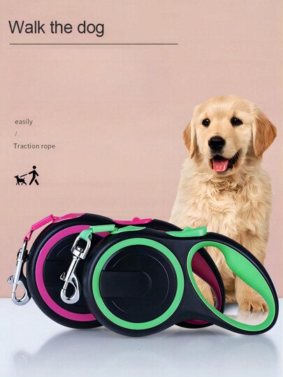 1pc Durable And Comfortable Retractable Leash For Medium Dogs - Perfect For Outdoor Adventures