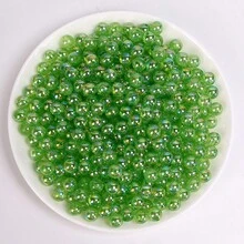 100 件/包 8 毫米透明亚克力 AB 涂层圆形仿珍珠珠，适用于 DIY 珠宝制作 - diy串珠 - 查看 4