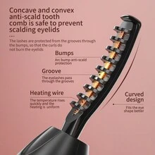 1 件电动睫毛夹，USB 电源线电动睫毛夹，加热卷发器，塑形电动睫毛夹美容工具（白色） - 白色 - 查看 5